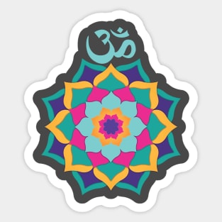 Colorful Om Mandala Sticker